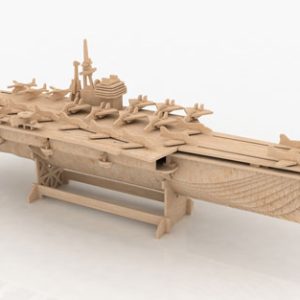 פאזל תלת מימד של נושאת מטוסים - בחיתוך לייזר