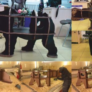 תוכנית מדף דוב וקטור CNC נתב - בחיתוך לייזר