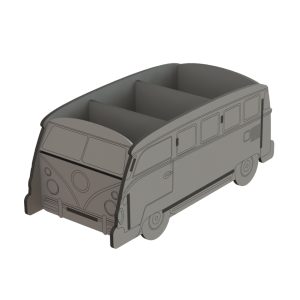 מחזיק שלט רחוק בצורת מכונית תיבת אחסון ארגונית לשולחן כתיבה - בחיתוך לייזר