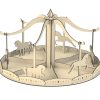צעצוע סוס קרוסלה - בחיתוך לייזר