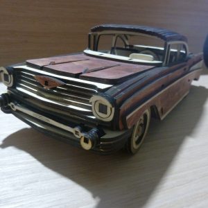 פאזל תלת מימד של שברולט בל אייר 1957 - בחיתוך לייזר