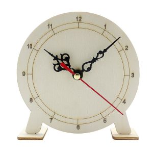 שעון עץ עשה זאת בעצמך ערכת הרכבה שעון עץ צעצוע חינוכי מעשי לילדים בייבי - בחיתוך לייזר