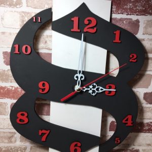 שעון קיר דקורטיבי מודרני ועכשווי - בחיתוך לייזר