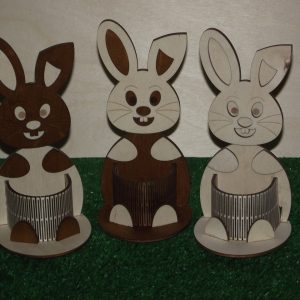 ארגונית לשולחן כתיבה של ארנב פסחא - בחיתוך לייזר