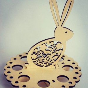 מחזיק ארנבת ביצת פסחא - בחיתוך לייזר