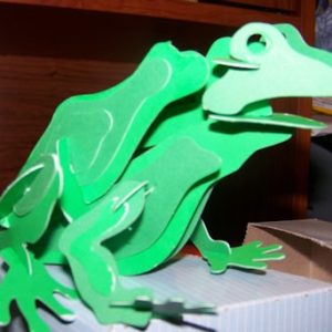 פאזל תלת מימד של צפרדע - בחיתוך לייזר