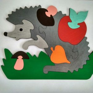 משחק פאזל קיפוד לילדים - בחיתוך לייזר