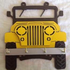 מחזיק מפתחות לג'יפ 4×4 מתלה מפתח לרכב - בחיתוך לייזר