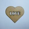 צורת לב אהבה מגזרת עץ לא גמורה - בחיתוך לייזר