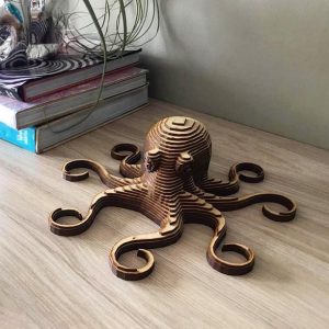 תמנון שכבות עץ - בחיתוך לייזר