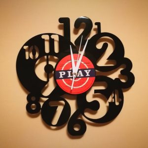 שעון Orologio Vinile Cerchi Numeri - בחיתוך לייזר