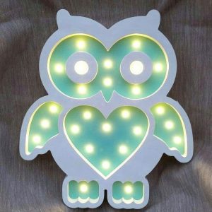 מנרת ינשוף מנורת לילה ייחודית לילדים - בחיתוך לייזר