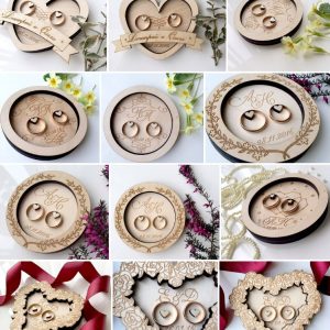 טבעת תבנית לב צורת לב - בחיתוך לייזר