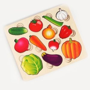 פאזל לימוד ירקות לילדים - בחיתוך לייזר