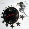 שעון קיר עם פיות - בחיתוך לייזר