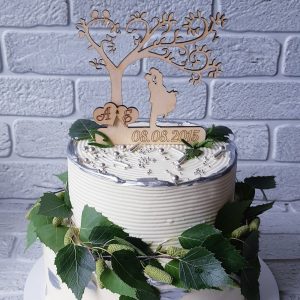 טופר עוגת חתונה - בחיתוך לייזר