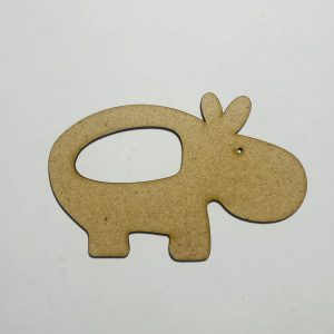 עץ היפופוטם מגזרת צורת היפופוטם - בחיתוך לייזר