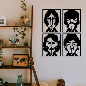 תמונת בחיתוך לייזר- הביטלס