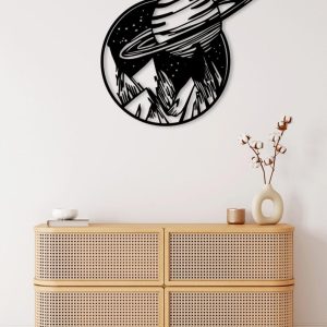 תמונת בחיתוך לייזר- Saturn Planet הר