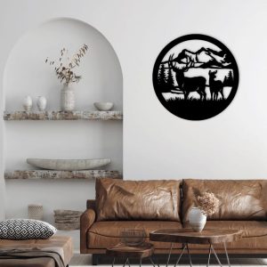 תמונת בחיתוך לייזר- הר Deer Elk