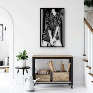 תמונת בחיתוך לייזר- ילדה תלת מימדית אישה