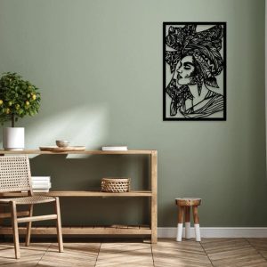 תמונת בחיתוך לייזר- אישה אבוריג'ינית נשים קו אמנות