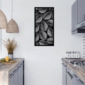 תמונת בחיתוך לייזר- עלה טבע מופשט