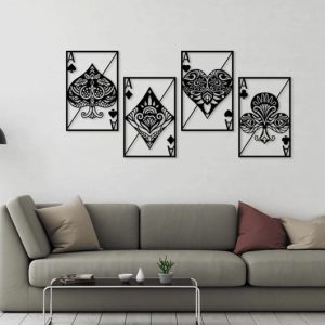 תמונת בחיתוך לייזר- פוקר חפיסת קלפים אייס