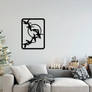 תמונת בחיתוך לייזר- חסידה שמש ציפור