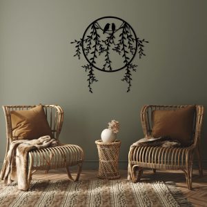 תמונת בחיתוך לייזר- ענף עץ הציפורים