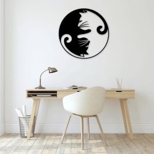 תמונת בחיתוך לייזר- קאט יין יאנג