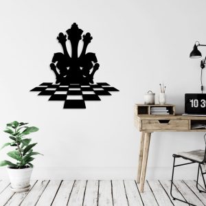 תמונת בחיתוך לייזר- שחמט