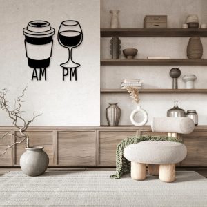 תמונת בחיתוך לייזר- יין קפה