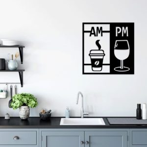 תמונת בחיתוך לייזר- יין קפה