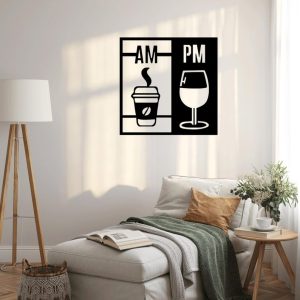 תמונת בחיתוך לייזר- יין קפה