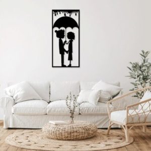 תמונת בחיתוך לייזר- מטריית אהבה זוגית