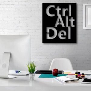 תמונת בחיתוך לייזר- תוכנת מחשב Ctrl Alt Del