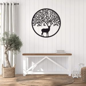 תמונת בחיתוך לייזר- ענף איילי הצבאים