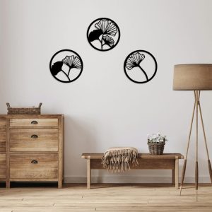 תמונת בחיתוך לייזר- עלה גינקו אלגנטי