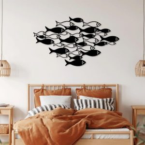 תמונת בחיתוך לייזר- בית ספר לדגים