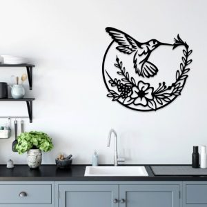 תמונת בחיתוך לייזר- יונק דבש פרחוני ציפור glowforge