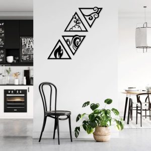 תמונת בחיתוך לייזר- ארבעה יסודות: אדמה