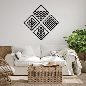 תמונת בחיתוך לייזר- ארבעה יסודות: אדמה