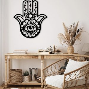 תמונת בחיתוך לייזר- חמסה מנדלה עין יד