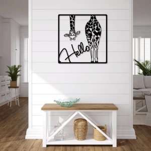 תמונת בחיתוך לייזר- שלום ג'ירפה חיה