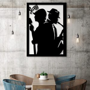 תמונת בחיתוך לייזר- סקסופון מוזיקת ג'אז