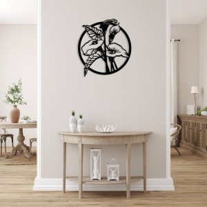 תמונת בחיתוך לייזר- פרחי שושן