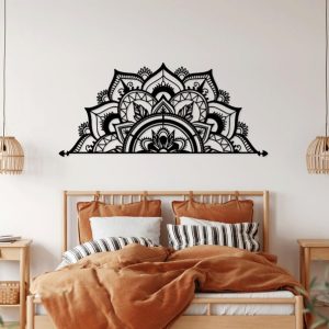 תמונת בחיתוך לייזר- חצי עיגול מנדלה