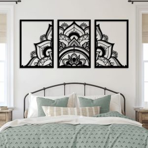 תמונת בחיתוך לייזר- פרחי מנדלה