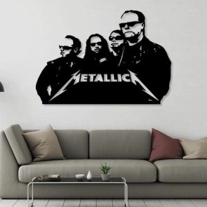 תמונת בחיתוך לייזר- מטאליקה הבי מטאל רוק מוזיקה